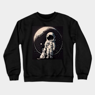 Astronaut with dog Crewneck Sweatshirt